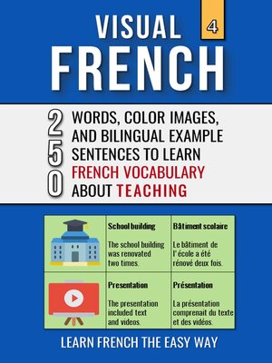 cover image of Visual French 4--Teaching--250 Words, 250 Images, and 250 Examples Sentences to Learn French the Easy Way